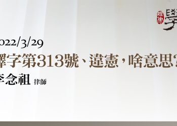 釋字第313號、違憲，啥意思？